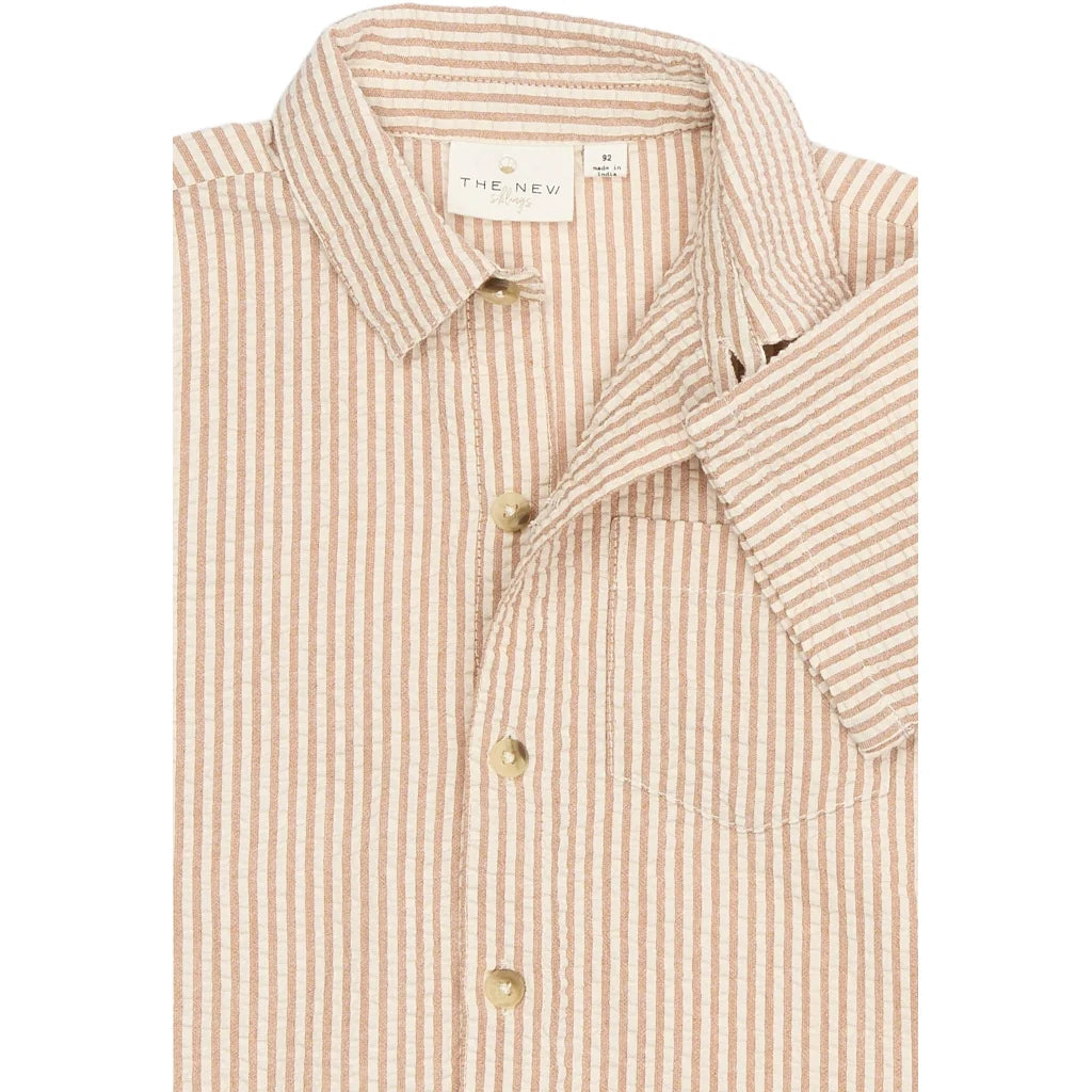 The New TNSTOPAL SS Shirt, Hemd, indian tan striped