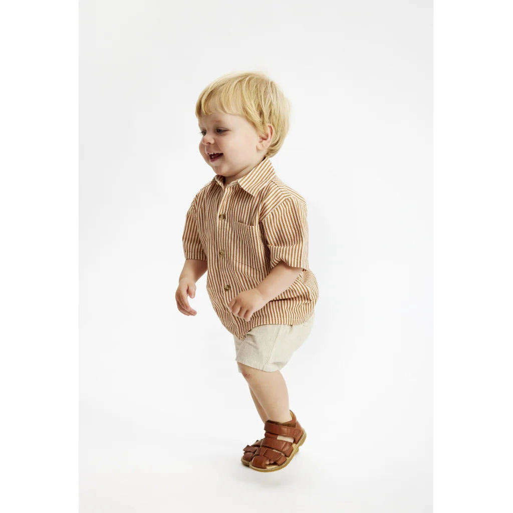 The New TNSTOPAL SS Shirt, Hemd, indian tan striped