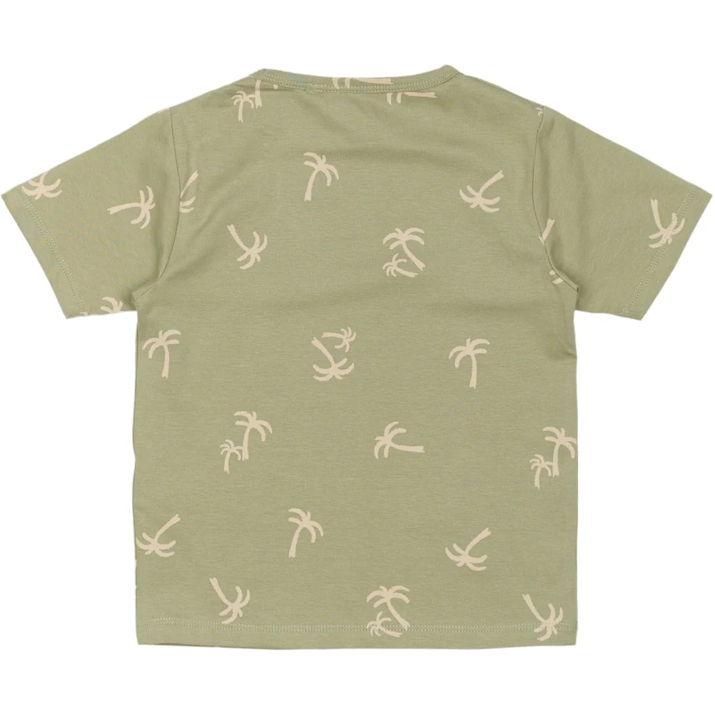 The New TNSTOtto SS Tee tea AOP, Palmenshirt, grün
