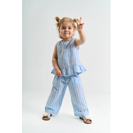 The New TNSTsiri Loose Pants Forever Blue Stripes, Hose, Culotte