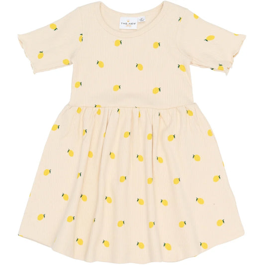The New TNSTSmilla Kleid, gardenia AOP, Zitronen