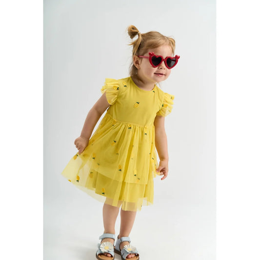 The New TNSTSvea Kleid Zitronen, dusk Citron Emb, gelb