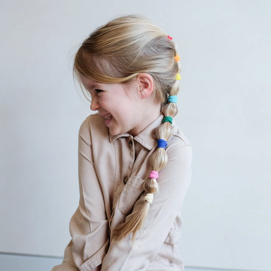 Mimi & Lula Mini Towelling Ponies Haargummies Regenbogenfarben 16er Pack