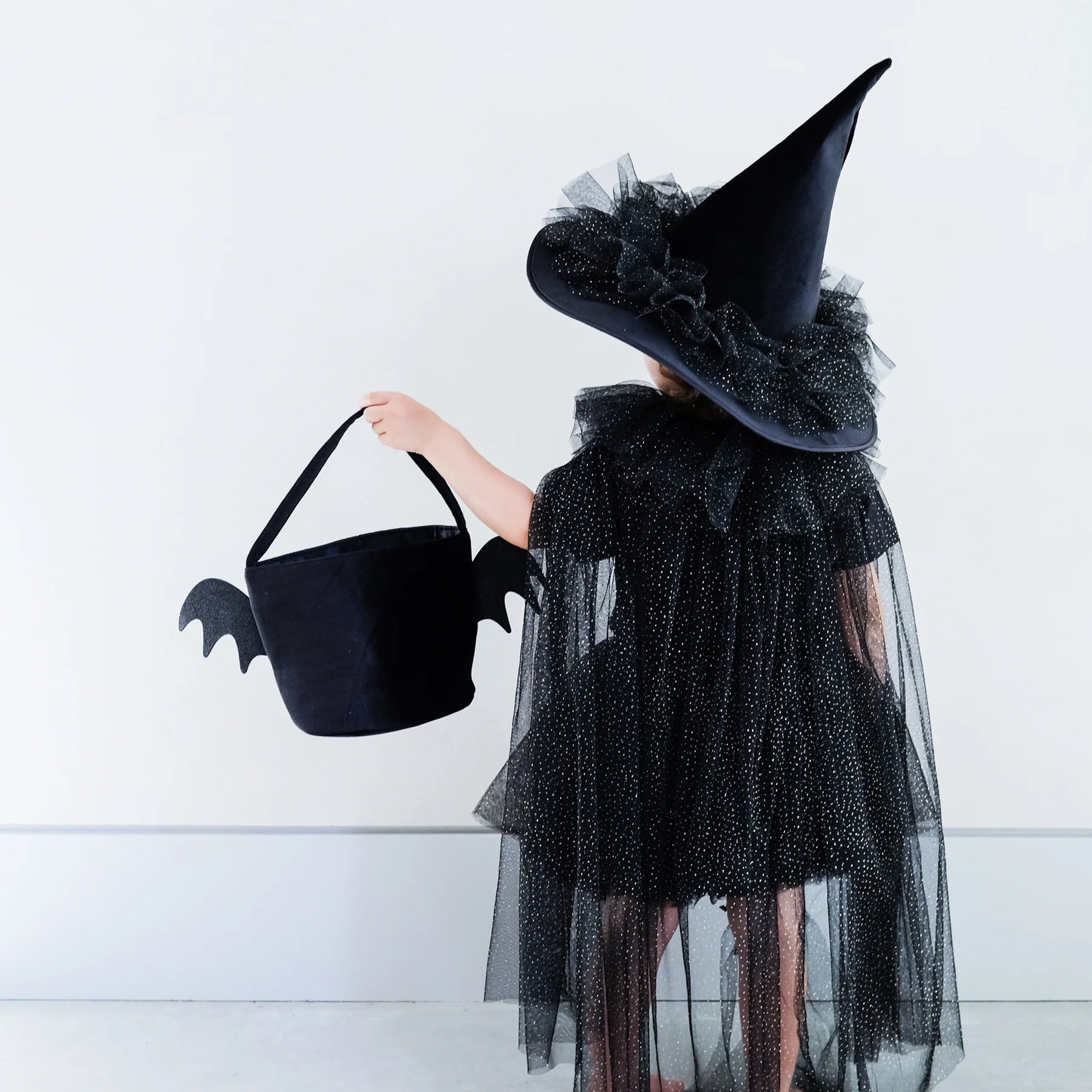 Mimi & Lula Fledermaus-Korb für Halloween, schwarz
