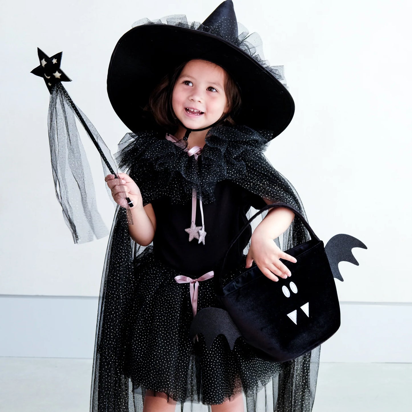 Mimi & Lula Fledermaus-Korb für Halloween, schwarz