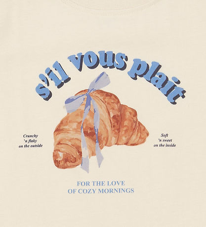 The New TNSTSol T-Shirt Gardenia, beige blau Croissant