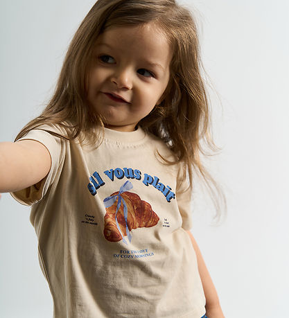 The New TNSTSol T-Shirt Gardenia, beige blau Croissant