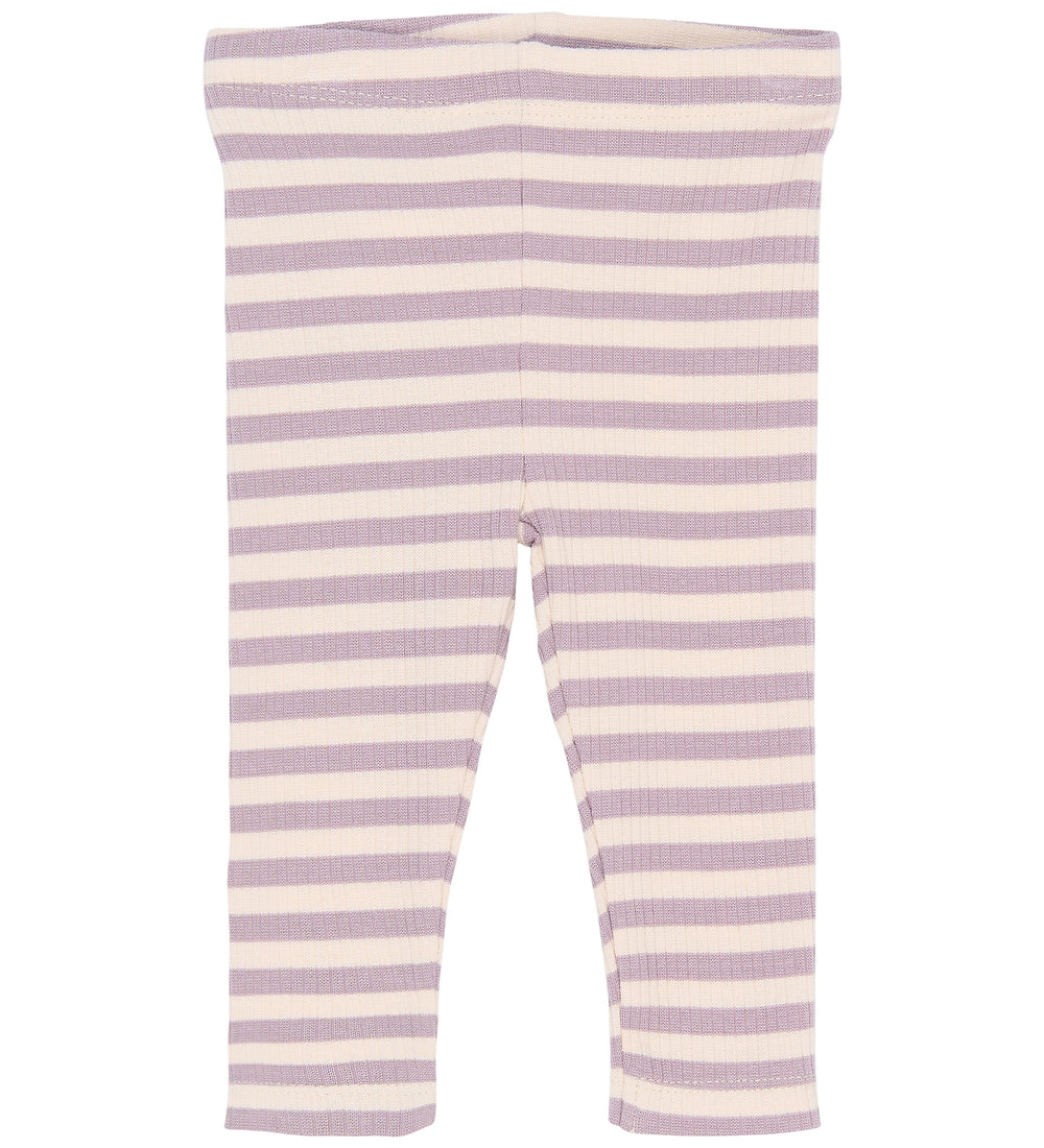 The New TNSBFro Rib Leggings Sea Fog striped, lavendel