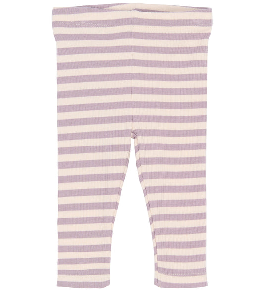 The New TNSBFro Rib Leggings Sea Fog striped, lavendel