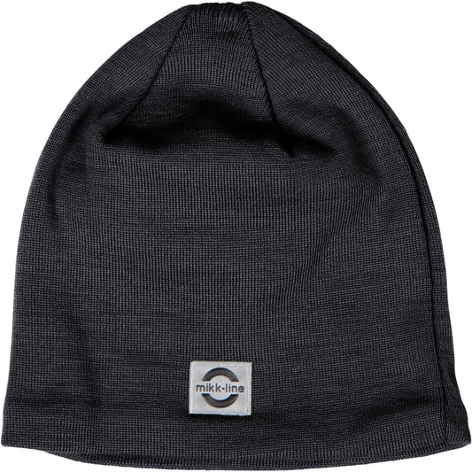 Mikk-Line Mütze mit Wolle, dark grey melange