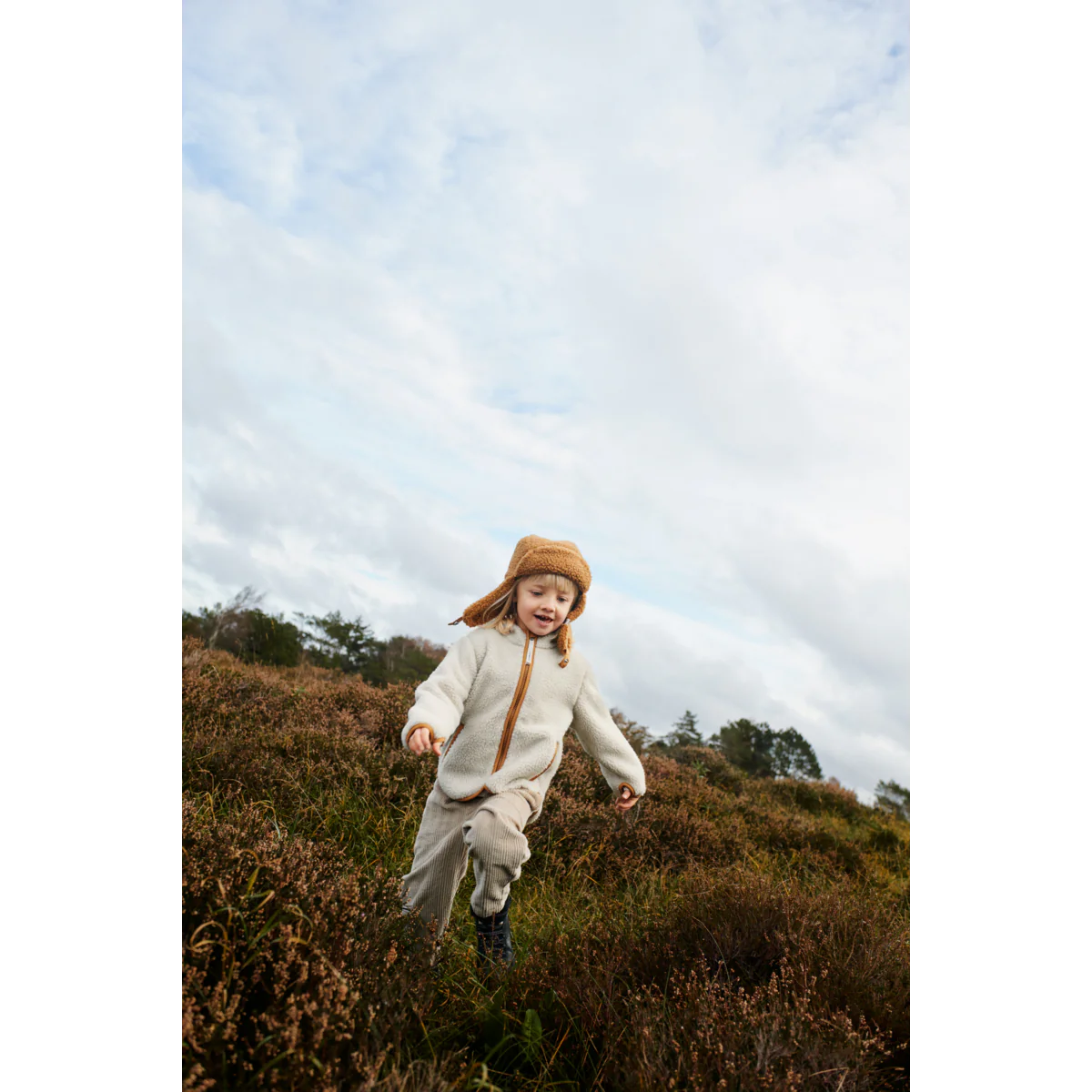 Liewood Jacke Mara Pile Jacket with Ears, Jacke, sandy caramel mix, weiß braun, mit Ohren
