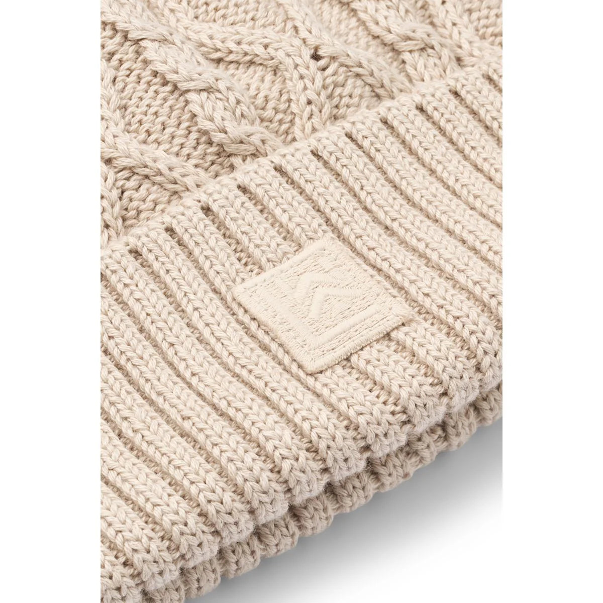 Liewood Ezra Beanie with Cable, sandy, Strickmütze
