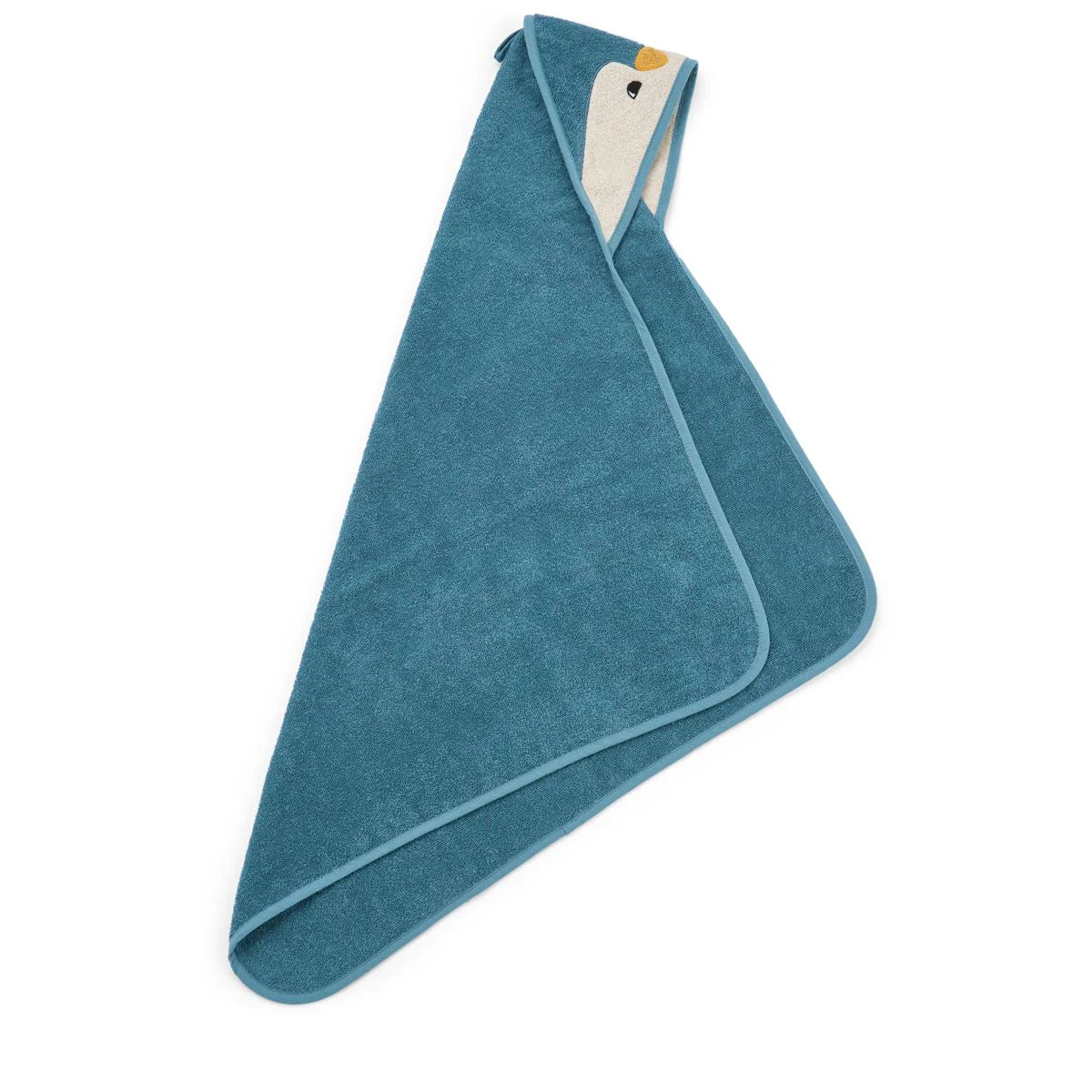 Liewood Albert Babyhandtuch mit Kapuze Pinguin, oceanview mix