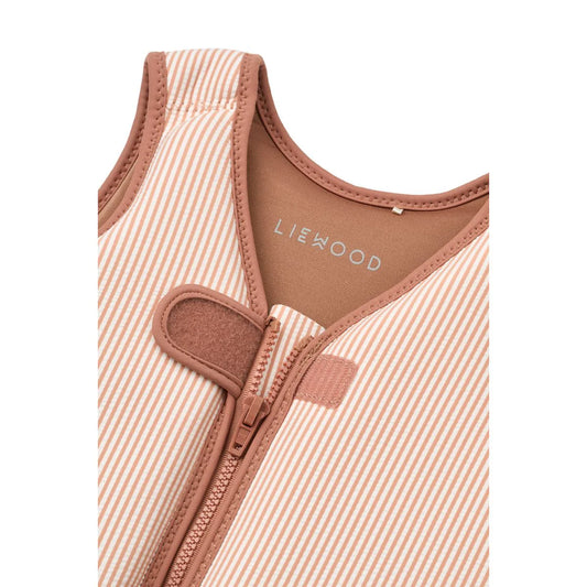 Liewood Dove Seersucker Swim Vest Schwimmweste, stripe pale tuscany, creme de la creme