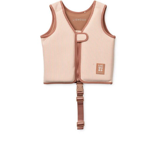 Liewood Dove Seersucker Swim Vest Schwimmweste, stripe pale tuscany, creme de la creme