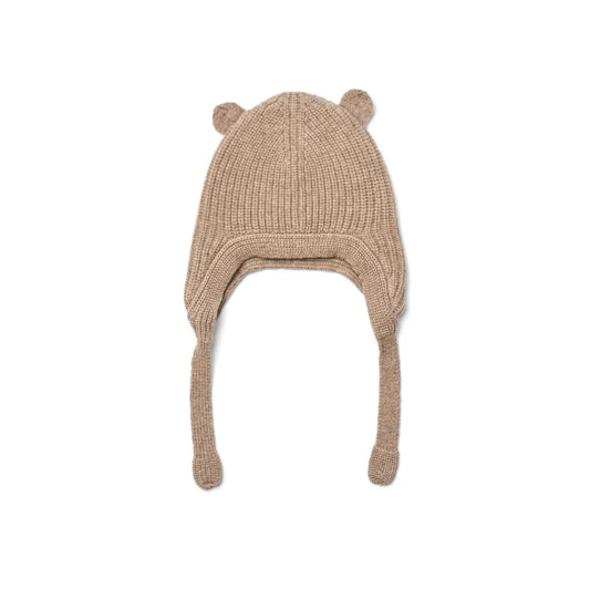 Liewood Aviana Baby Bonnet Babymütze mit Ohren oat melange, Wolle
