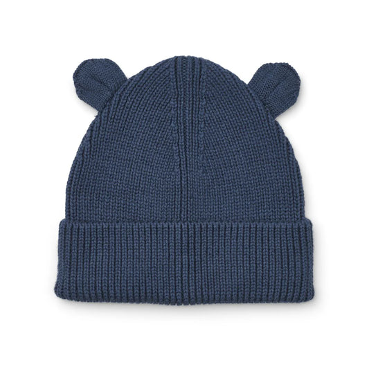 Liewood Gina Beanie with ears indigo blue, Mütze mit Ohren, dunkelblau