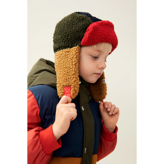 Liewood Bravo Pile Hat army brown multi mix, Wintermütze, Pilotmütze