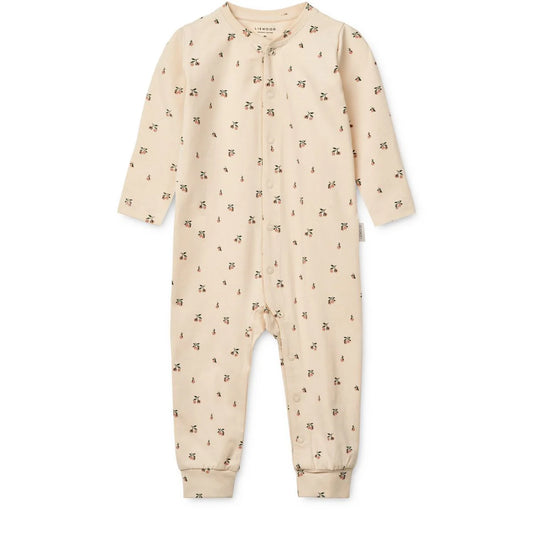 Liewood Birk, Schlafanzug, Overall, Printed Pyjamas Jumpsuit, Peach Mini Sea Shell