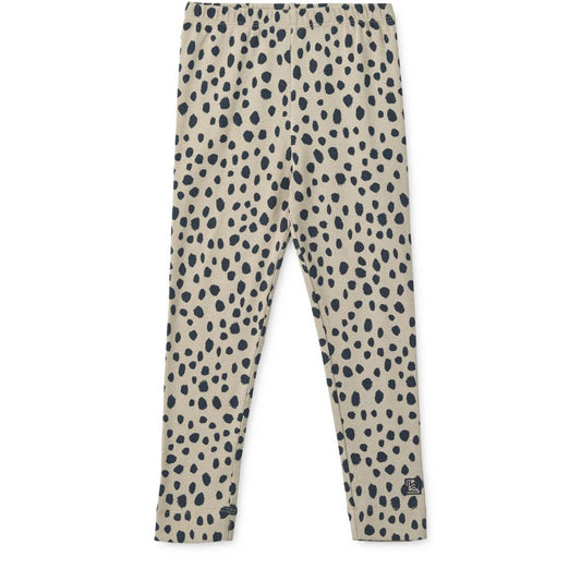 Liewood Marien Printed Rib Leggings, Leo Spot, Mist