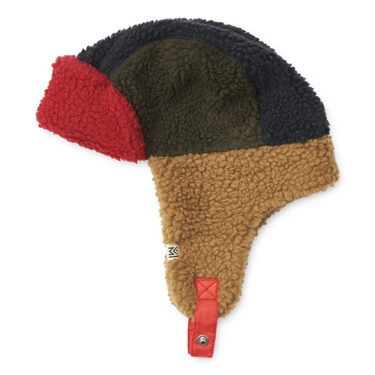 Liewood Bravo Pile Hat army brown multi mix, Wintermütze, Pilotmütze