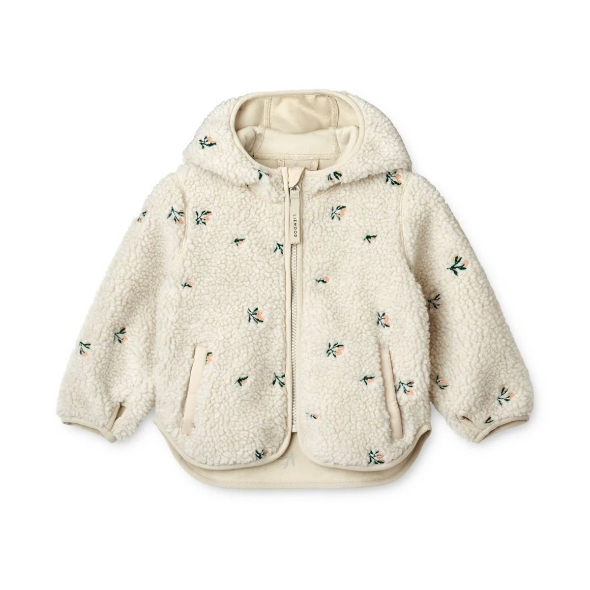 Liewood Mara Pile Teddyjacke, Jacket Peach/ sandy embroidery