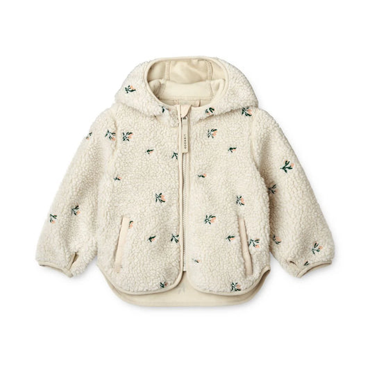 Liewood Mara Pile Teddyjacke, Jacket Peach/ sandy embroidery