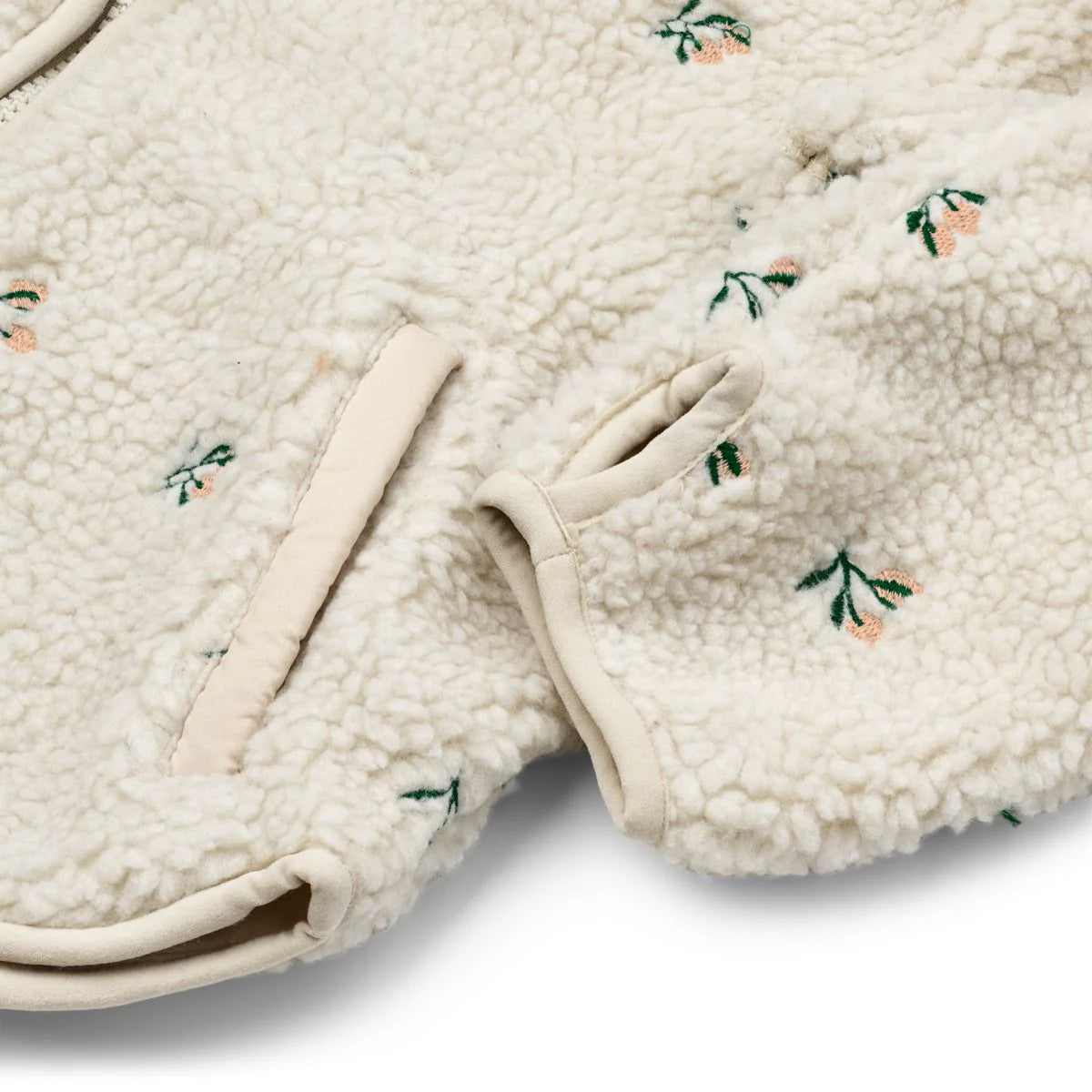 Liewood Mara Pile Teddyjacke, Jacket Peach/ sandy embroidery