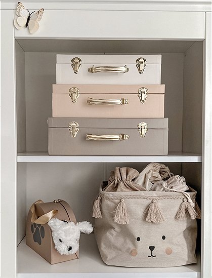 Jabadabado Koffer-Set 3-teilig, beige