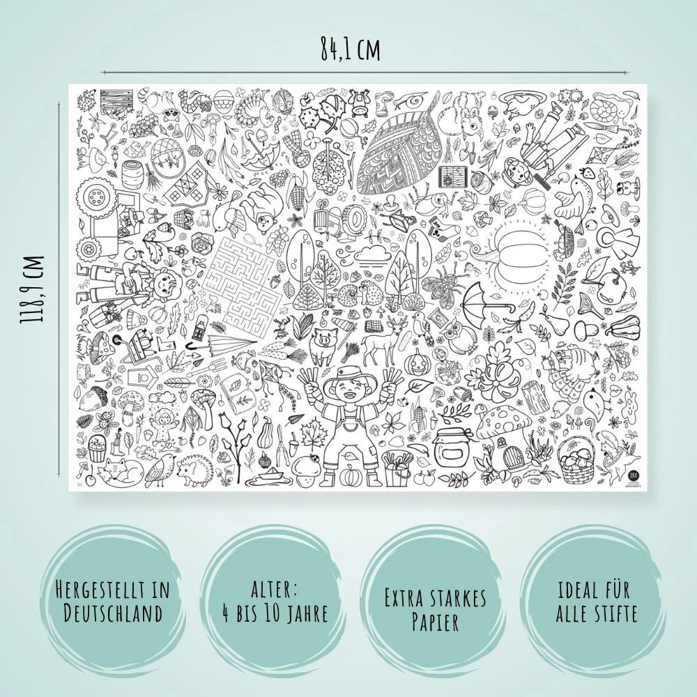 O'Shea Tischdecke zum Ausmalen Herbst