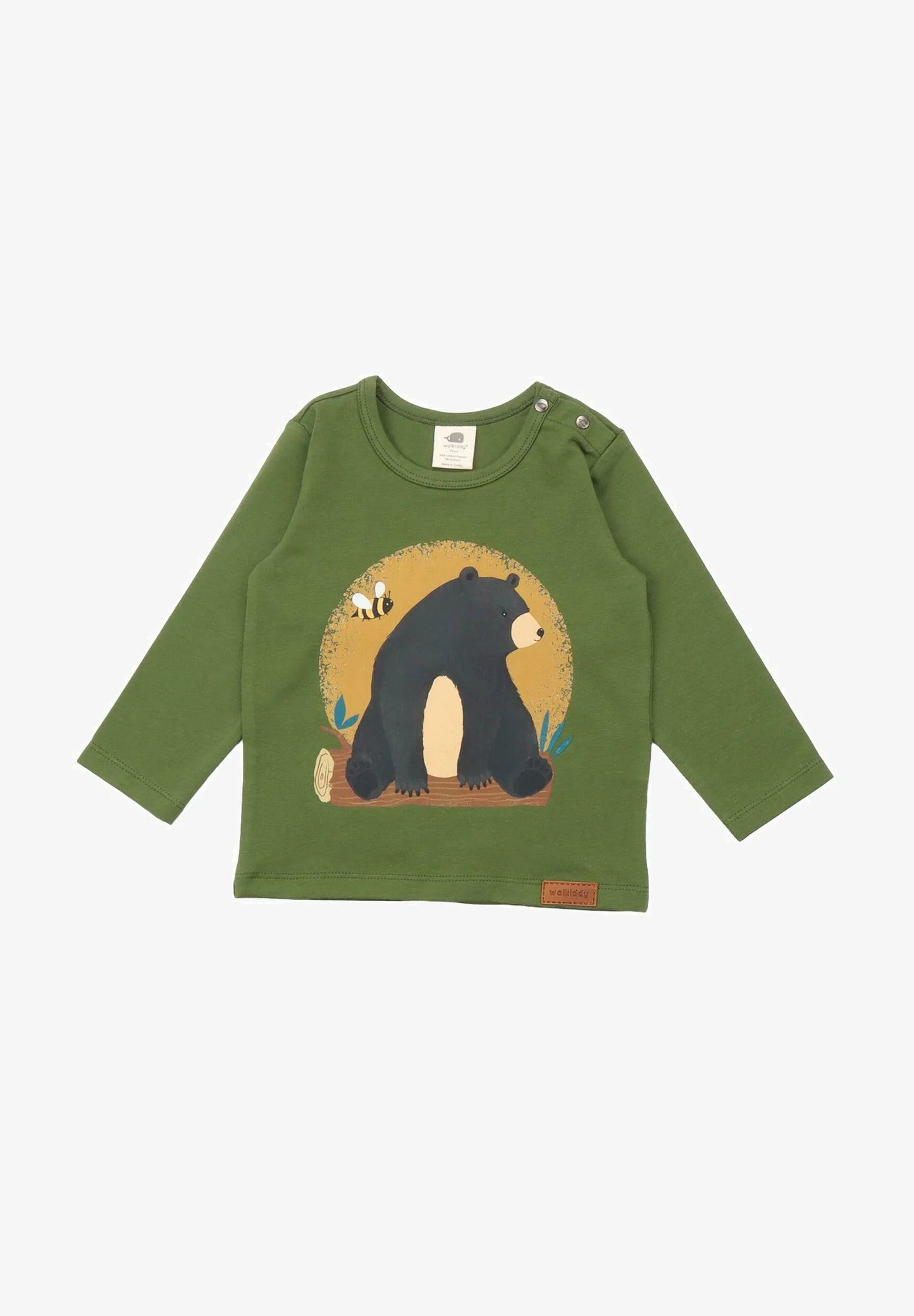 Walkiddy Langarm Shirt Baby Bears BYPE12-218 grün