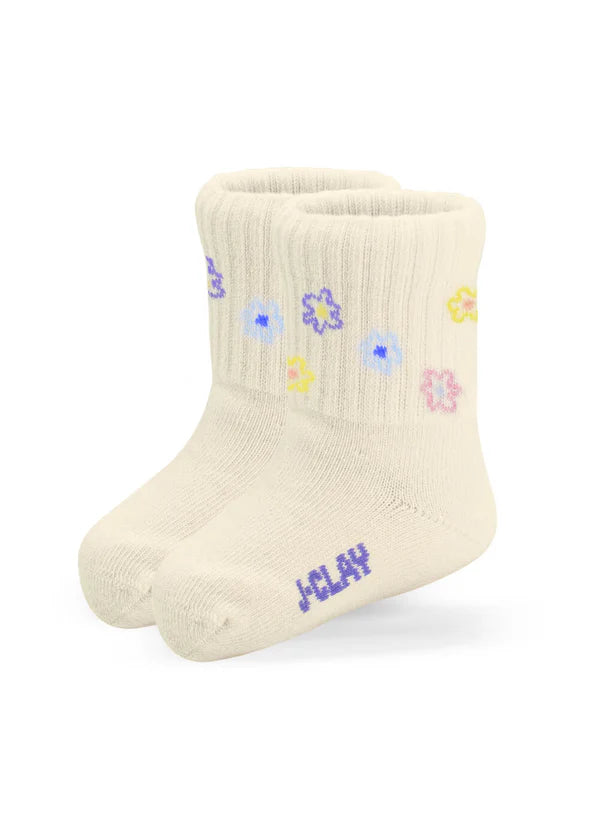 J.Clay Tennissocken Blumenkind weiß