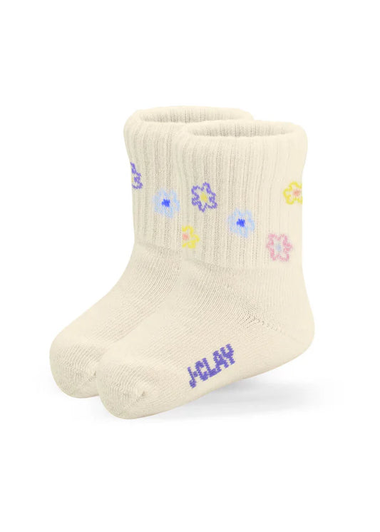 J.Clay Tennissocken Blumenkind weiß