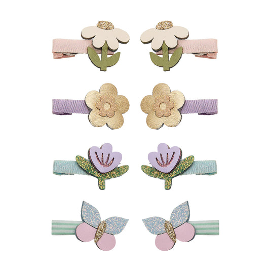 Mimi & Lula Mini Haarspangen, Haarclips, 8er Pack, Blumen, Schmetterlinge bunt