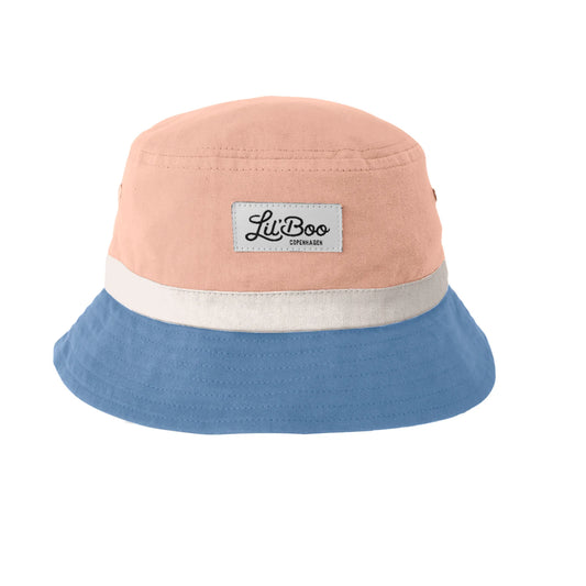 Lil Boo Block Bucket Hat Peach