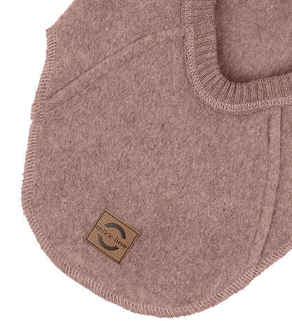 Mikk-Line Baumwollmütze, Schlupfmütze, mit Ohren, burlwood melange, Balaclava