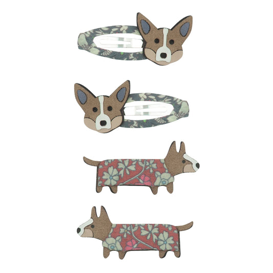 Mimi & Lula Corgi Clips 4er Pack, Haarspangen