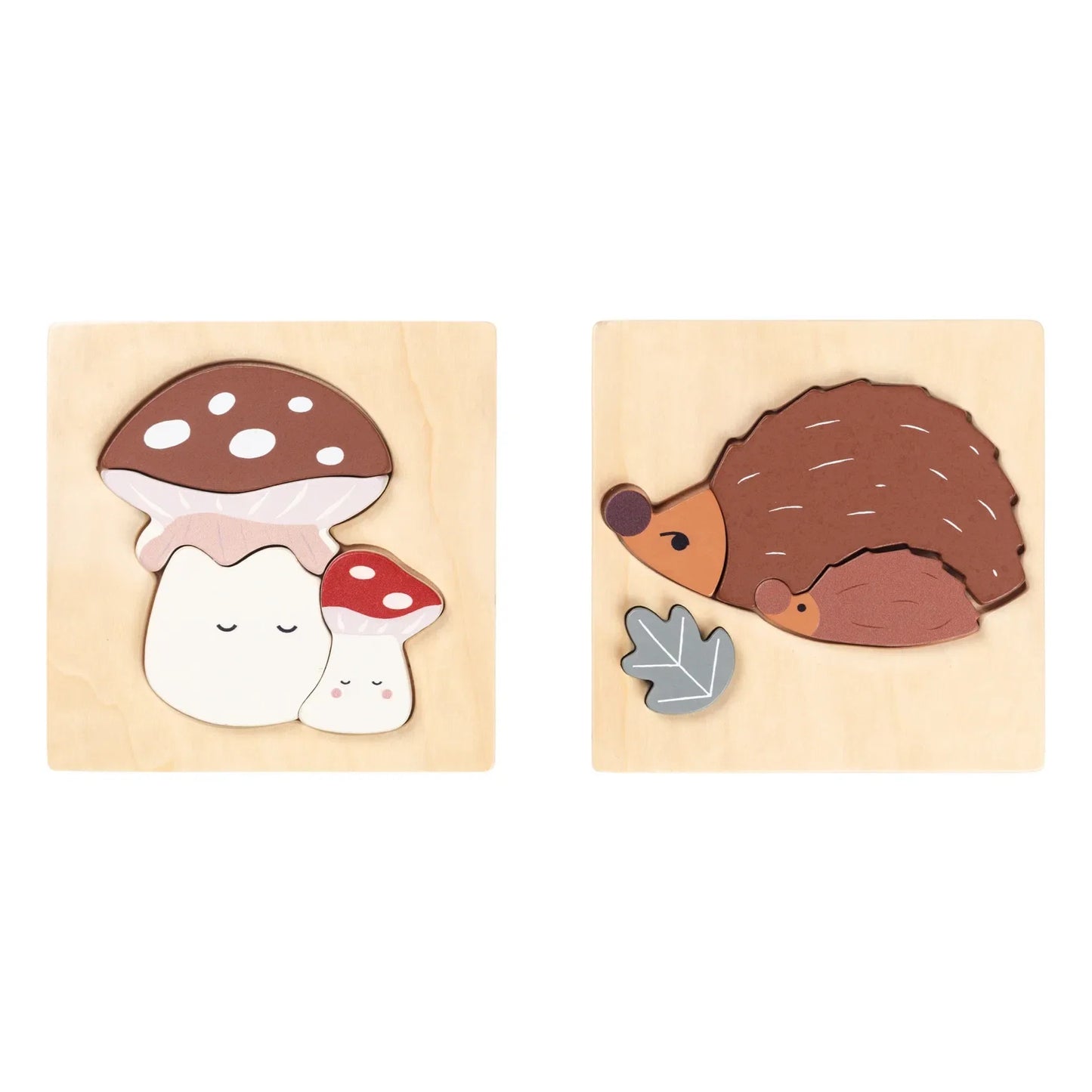 Fabelab Holzpuzzle Pilz und Igel