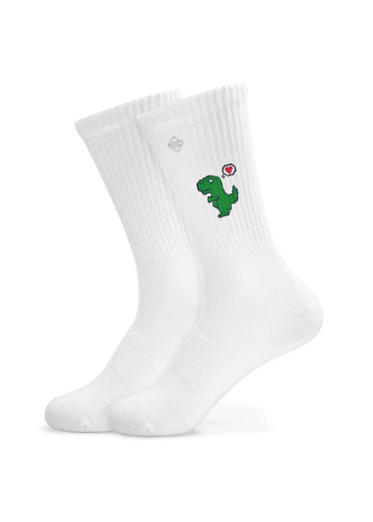 J.Clay Tennissocken Adult, Dino Love White
