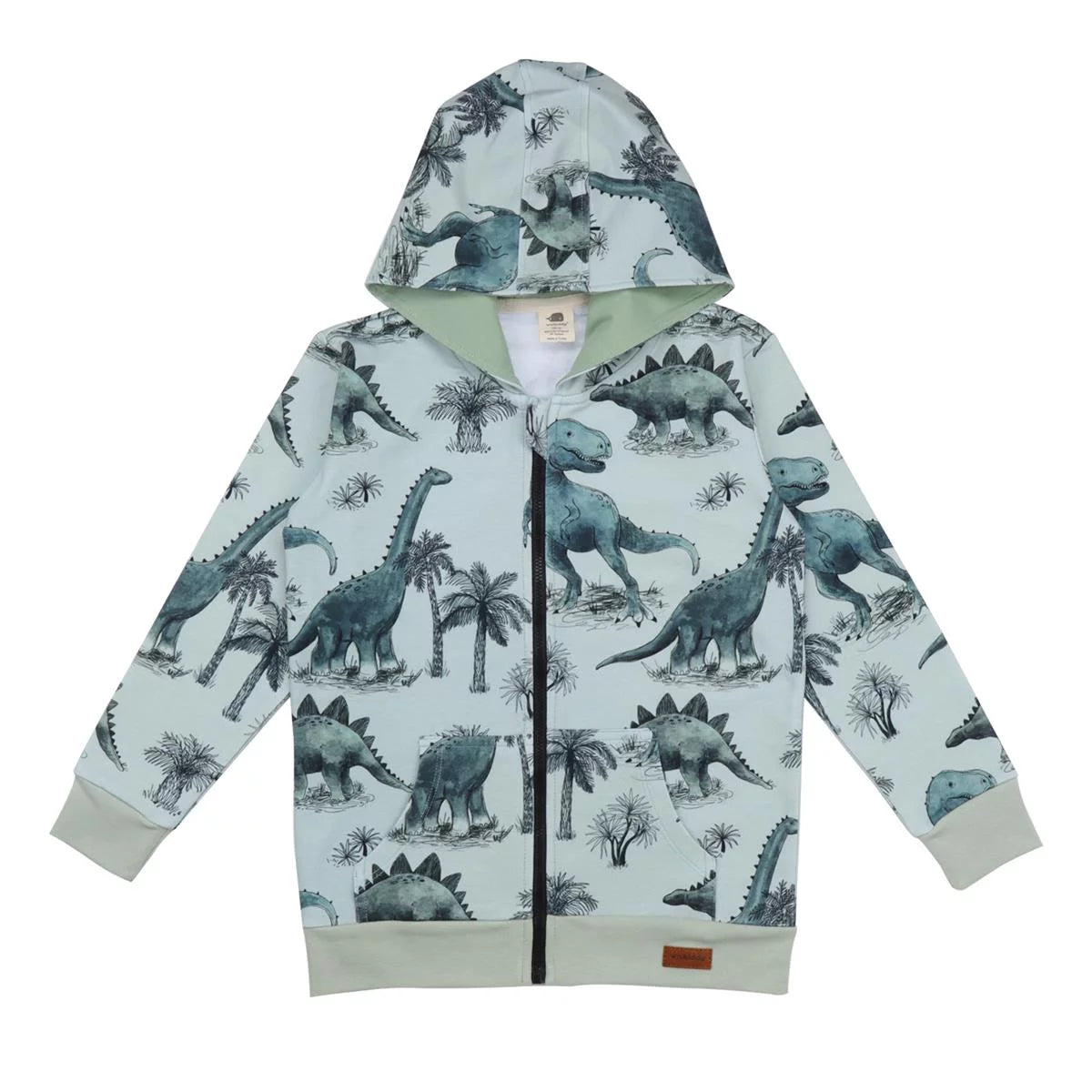 Walkiddy Sweatjacke Dinosaurland mint