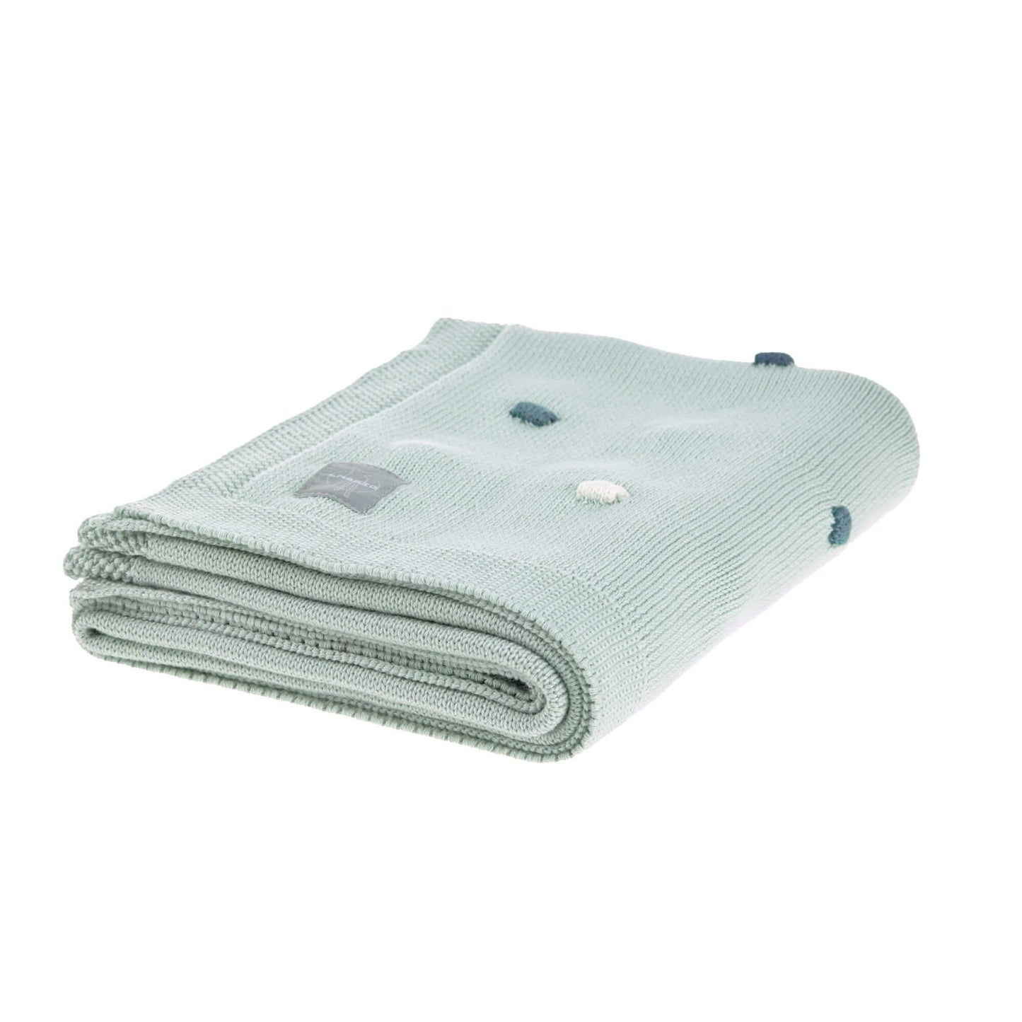 Lässig Babydecke Knitted Blanket, Dots light mint