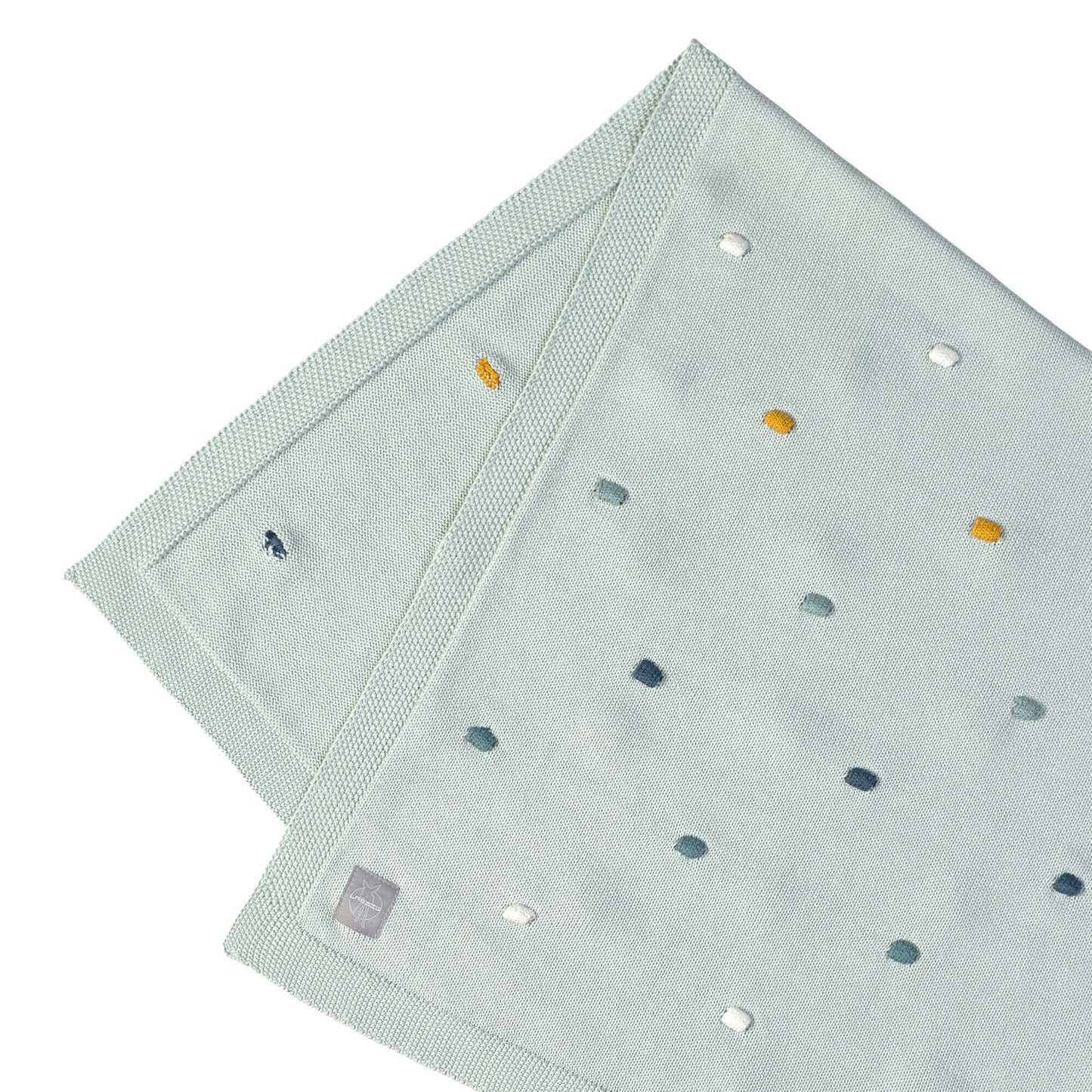 Lässig Babydecke Knitted Blanket, Dots light mint