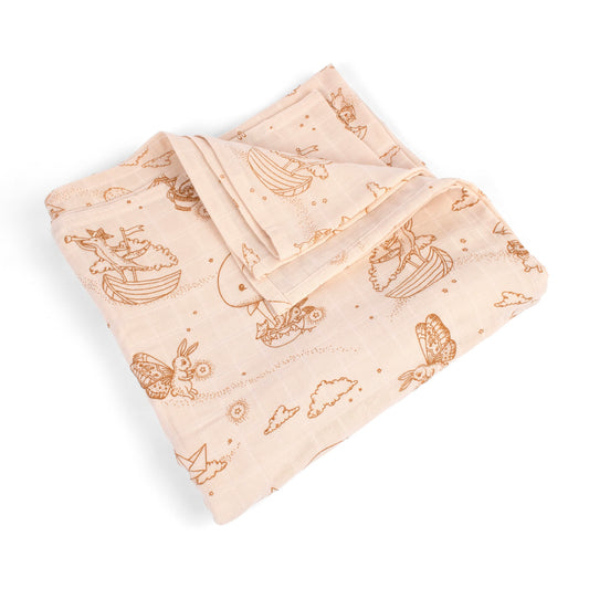 Filibabba Musselintuch Dreamy Adventures, 120cm x 120cm