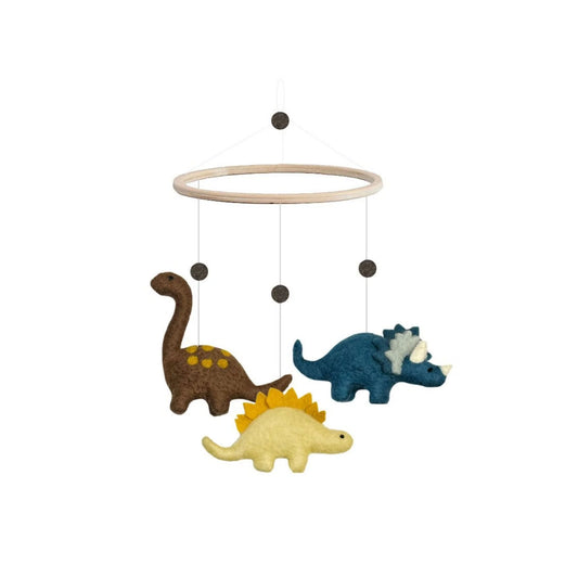 Gamcha Mobile Dinos gelb blau braun mit Bällen