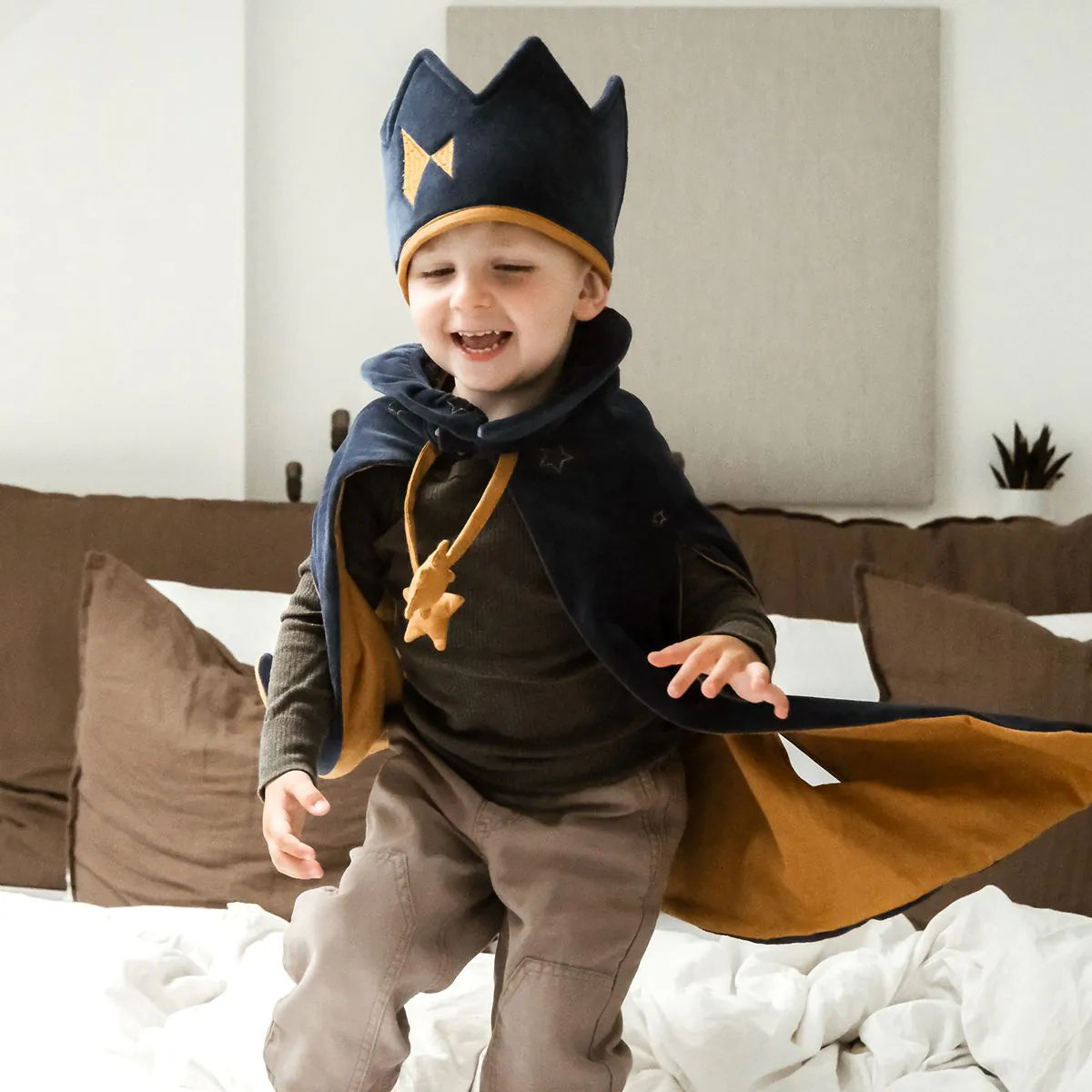 Fabelab Kostüm Cape and Crown peacoat, König Umhang