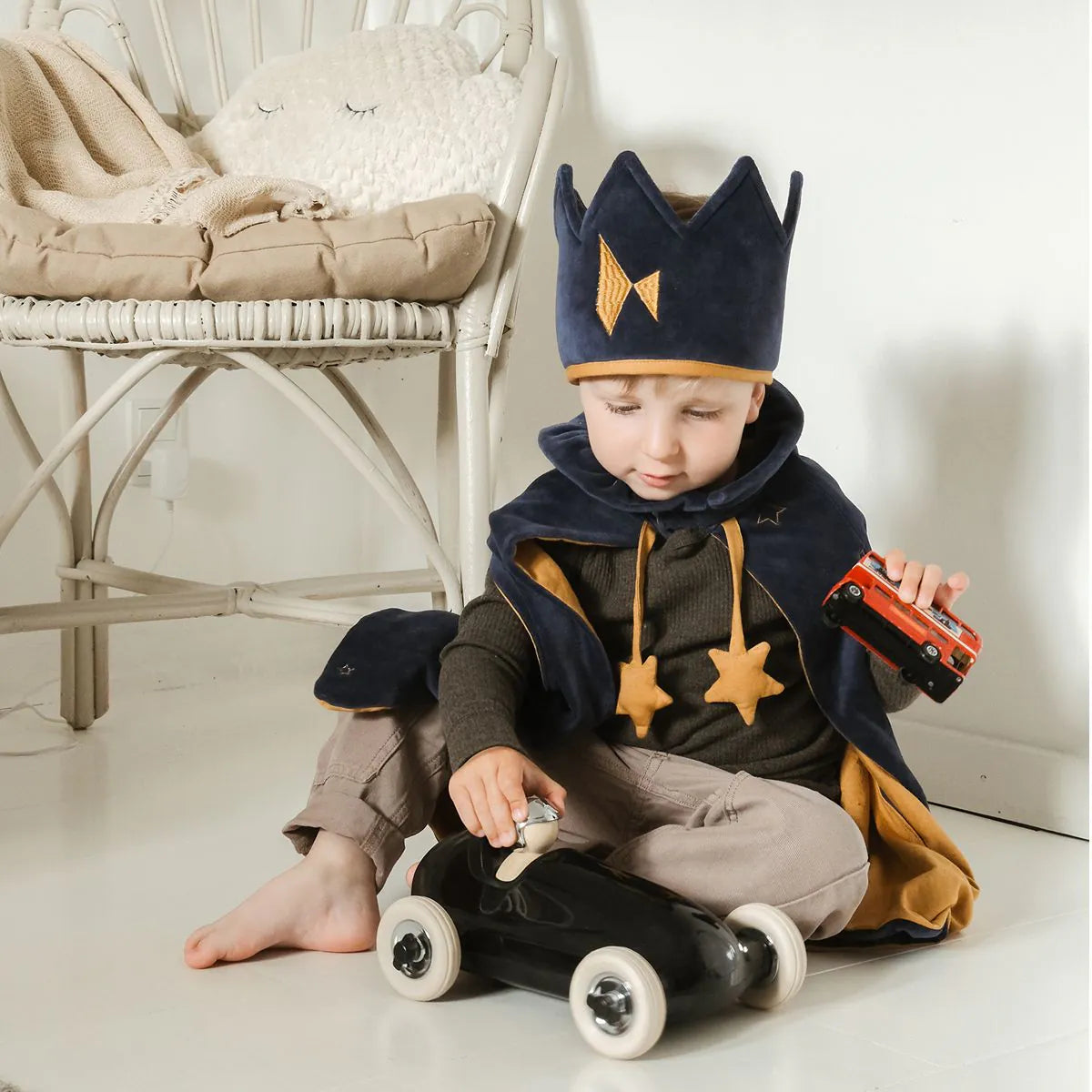 Fabelab Kostüm Cape and Crown peacoat, König Umhang
