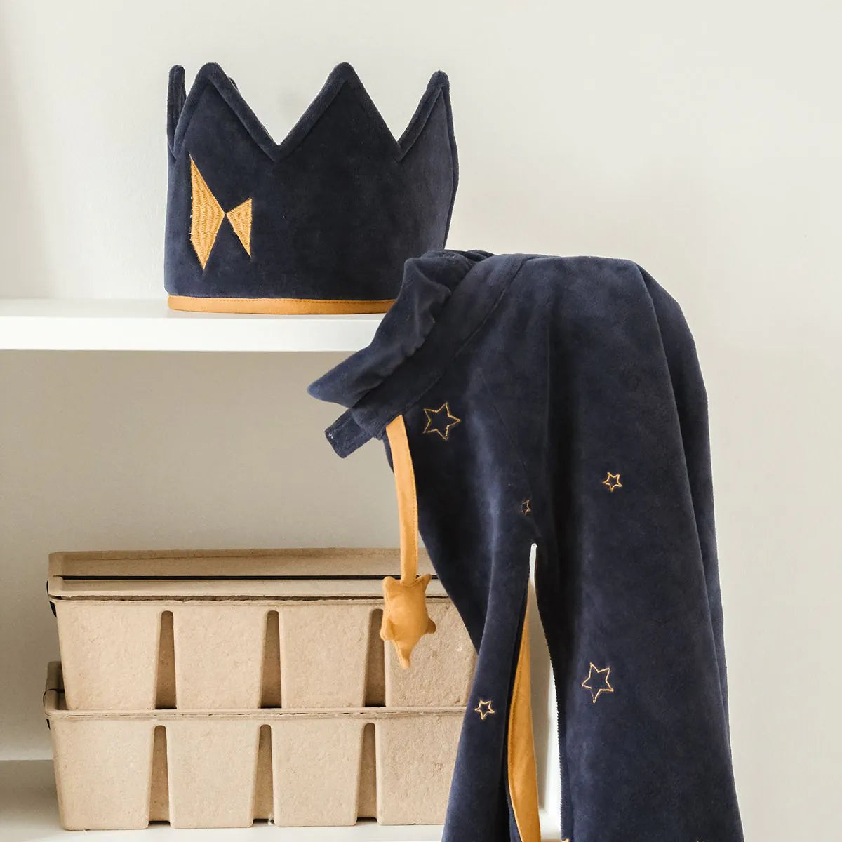 Fabelab Kostüm Cape and Crown peacoat, König Umhang