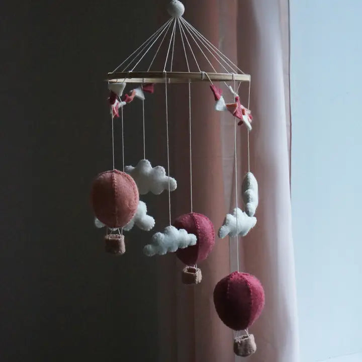 Gamcha Mobile Heißluftballon rot rosa