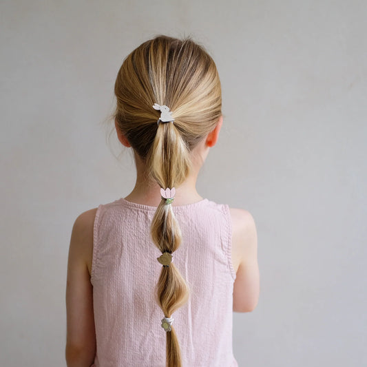 Mimi & Lula Mini Scrunchies Haargummies, Ostern, Hase, Tulpe, Küken, 8er Pack bunt