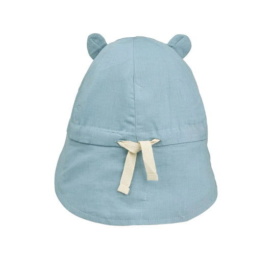 Liewood Gorm Sonnenhut aus Leinen, Beach Blue